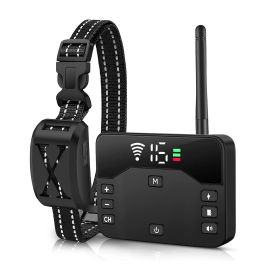 2 In 1 Wireless Electric Dog Fence Waterproof Pet Shock Boundary Containment System Electric Training Collar for Small Medium Large Dogs 2 In 1 Wireless Electric Dog Fence Waterproof Pet Shock Boundary Containment System Electric Training Collar for Small Medium Large Dogs